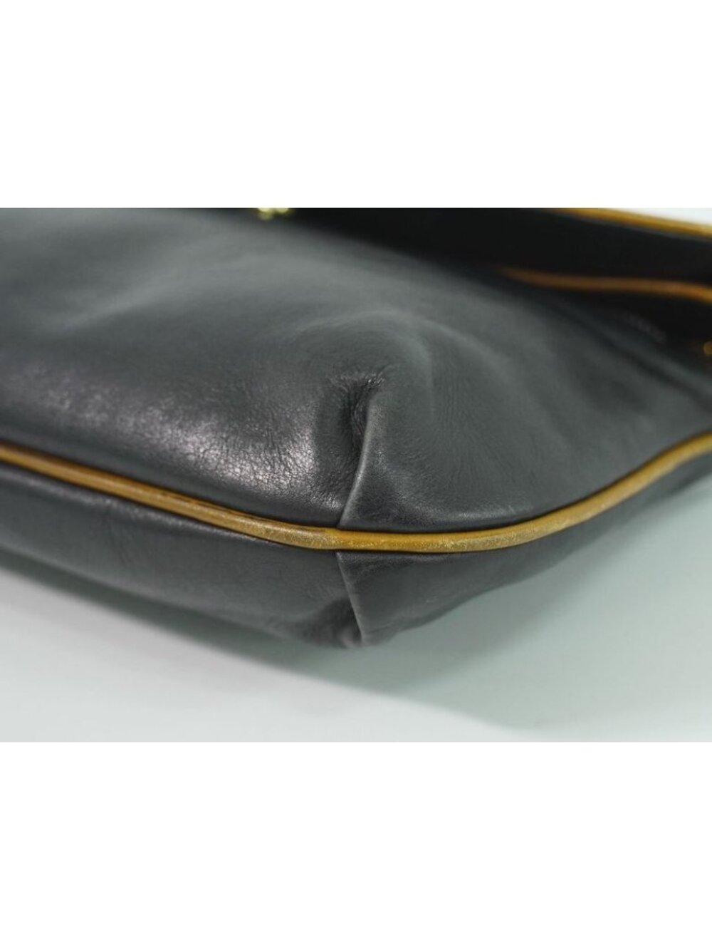 Celine Leather Shoulder Bag Pochette Black - Picture 7 of 9